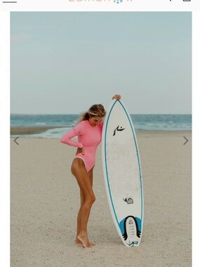 LainSnow Hot Pink “Pitaya” Long Sleeve One-Piece Rashguard Swimsuit - sz Large